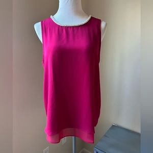 Cranberry red loose tank top